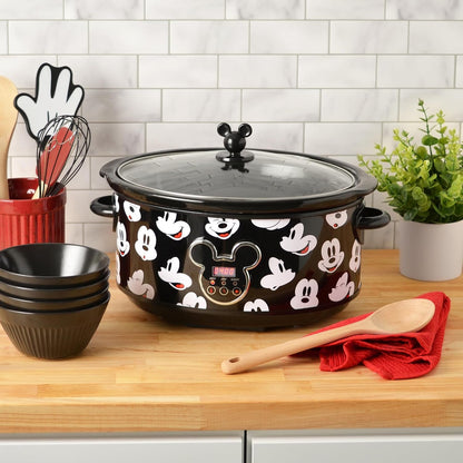 Disney Mickey Mouse 7-Quart Digital Slow Cooker with Sound - Food Warmer for Dips, Soup & More - with Removable Stoneware - Kitchen Essential for Parties4