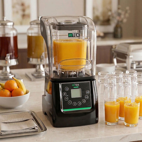 '-Hi Tek 3 HP Commercial Blender, 1 Variable Speed Heavy-Duty Blender - 48-Ounce Tritan Jar, Sound Enclosure, White Plastic, Industrial, Programmable Touchpad4