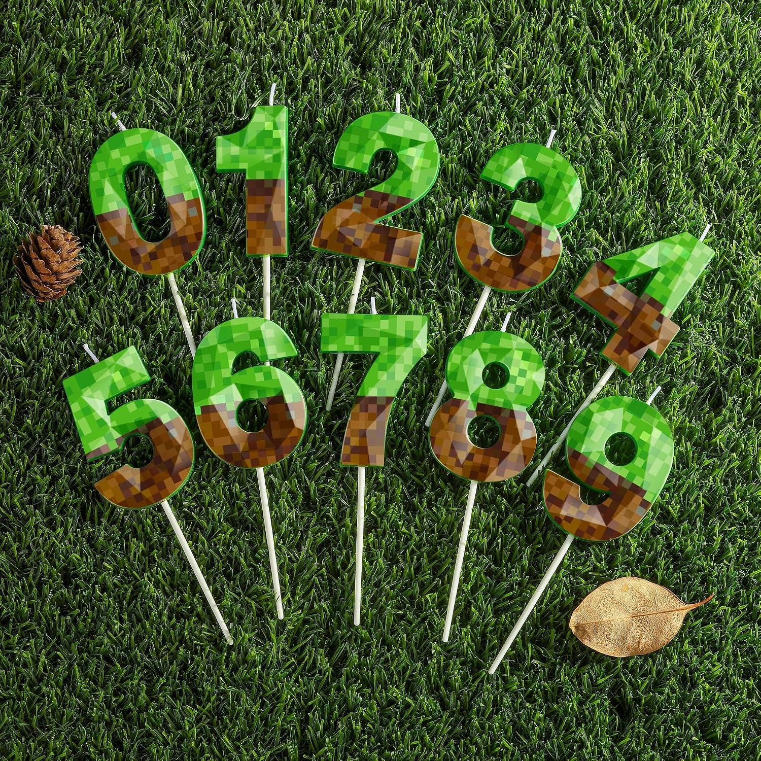 2-76-inch-number-7-pixel-birthday-candles-crystal-green-miner-number-candles-cake-number-candles-party-celebration-style-candle