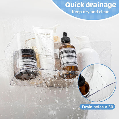 Bath Toy Storage Holder, 2 Pack Clear Bathtub Organizer5