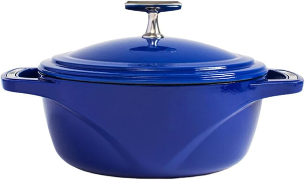 USA Enamel 4.5 Qt Enameled Cast Iron Dutch Oven - Cast Iron Cookware - Dutch Oven Pot with Lid - Smoothing Sailing Color - 4.5 Qt Capacity1