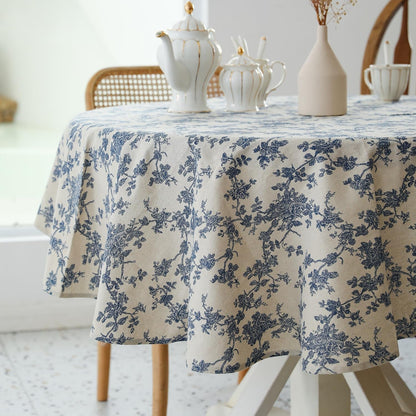 Pastoral round Table Cloth 100% Polyester Fabric 60 Inch Diameter1