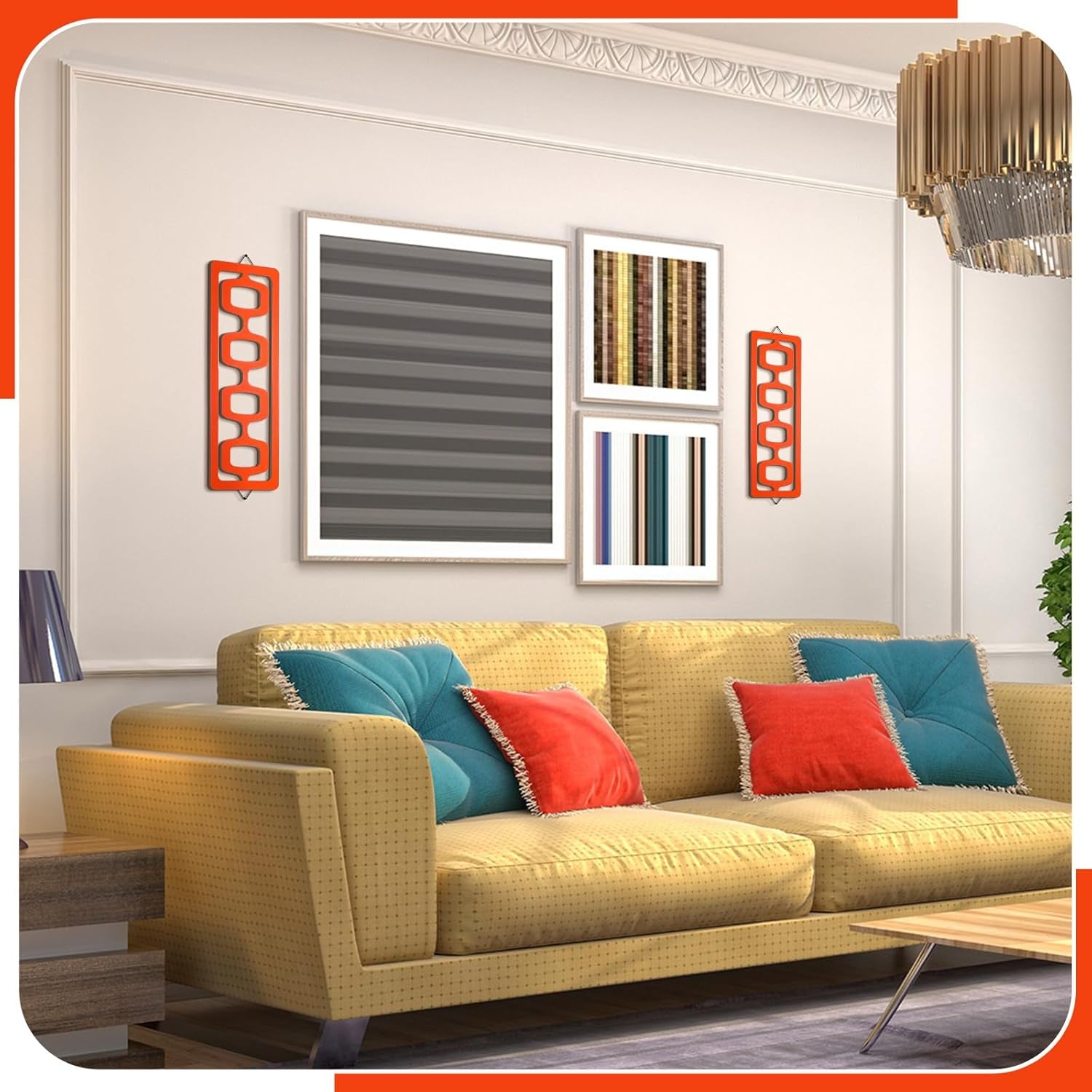 2-pcs-mid-century-modern-wall-art-wood-mid-century-elegance-decor-accents-abstract-wall-sculpture-geometric-panels-for-interior-panel-art-for-home-living-roomorange
