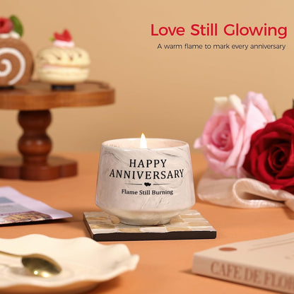 Happy Anniversary Candle – Aniversario Gifts for Couple,Women,Men 6Oz Lavender Scented Candle,Anniversary Romantic Gifts for Him & Her6
