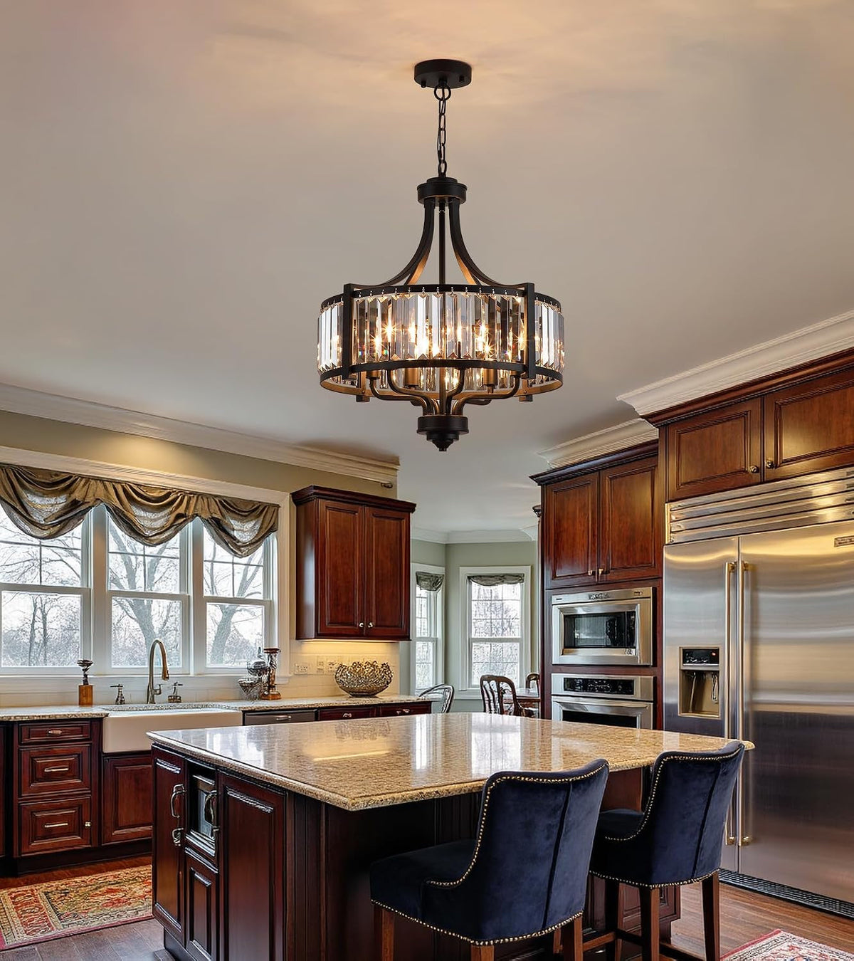 modern-crystal-chandeliers-entryway-black-crystal-chandelier-for-dining-room-6-light-farmhouse-pendant-hanging-light-fixture-for-living-room-foyer-kitchen-island-conical-20in