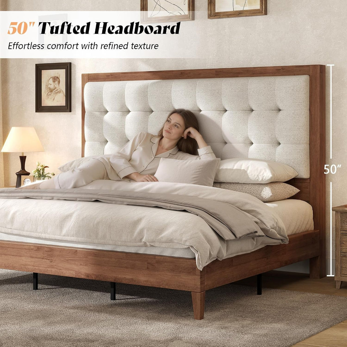 solid-wood-king-bed-frame-50-2-upholstered-headboard-walnut