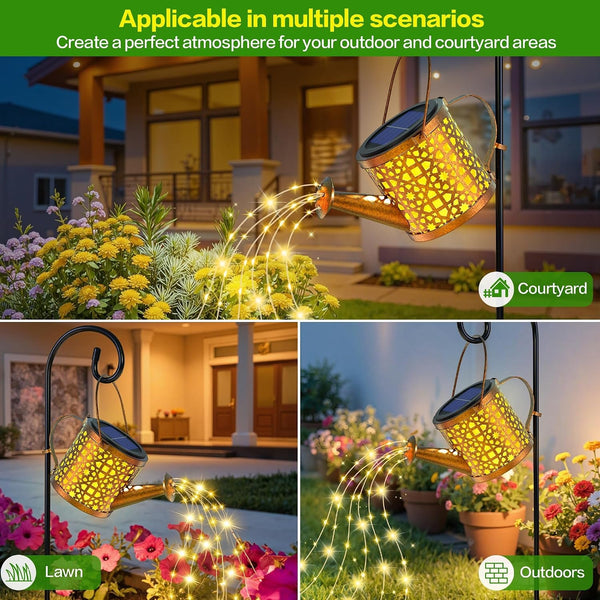 Solar Watering Can Lights Waterproof Outdoor Decorative Garden Decor3