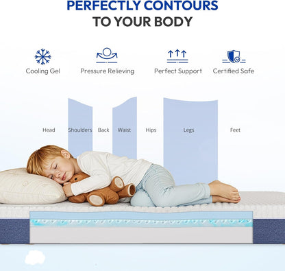 8 Inch Twin Mattress, Medium Plush Gel Memory Foam Mattress in a Box, Pressure Relief, Balanced Softness & Support, Certipur-Us Certified, Fiberglass Free5