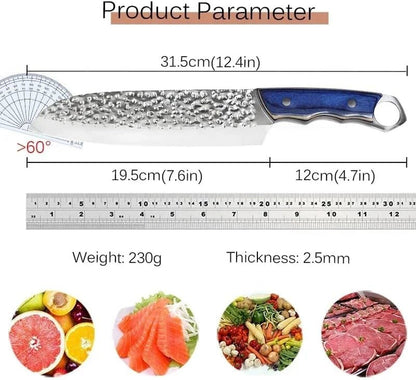 Meat Cleaver,Cleaver Knife 7.6 Inch Forged Kitchen Knife Chefs Fish Meat Fruit Vegetable Cutting Boning Knife Cleaver Stainless Steel Butcher Knife2