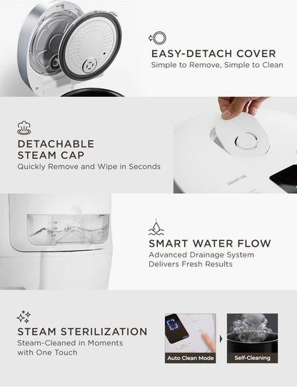 CUCKOO Induction Heating Rice Cooker, 16-Cup Cooked, White, CR-HA0810FW | 8-Cup Uncooked Capacity, Nonstick Inner Pot, 12 Cooking Modes, Ideal for Delicate Grains, Turbo White Rice in 20-33 Minutes8