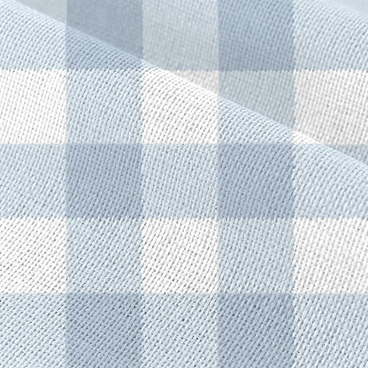 Dusty Blue Gingham Table Runner Blue Checkered Boy Girl Baby Shower Birthday Party Decoration Home Dining Kitchen Island Decor (13" X 72")4