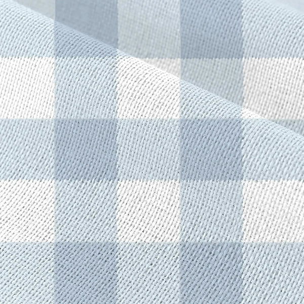 Dusty Blue Gingham Table Runner Blue Checkered Boy Girl Baby Shower Birthday Party Decoration Home Dining Kitchen Island Decor (13" X 72")4