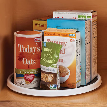 18 Inch Lazy Susan Turntable Organizer - Nonslip Rotating Cabinet Organizer for Kitchen Pantry, under Sink, Countertop Storage, Rimmed Edge, Wipe Clean5