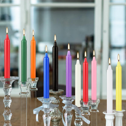 Mini Spell Chime Taper Candle Set of 20, 4 Inch Tall Unscented Rituals Candles for Altar Meditation Supplies Ritualstaper Candle (Multicolor, Set of 20)8