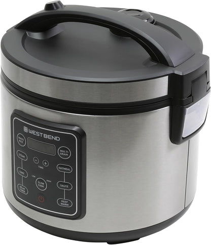 Rice & Grain Multi Cooker Programmable with 9 Preset Functions, Features Delay Start and Keep Warm Functions and Steam Basket, 20 Cups Cooked (10 Cups Uncooked), Stainless Steel5