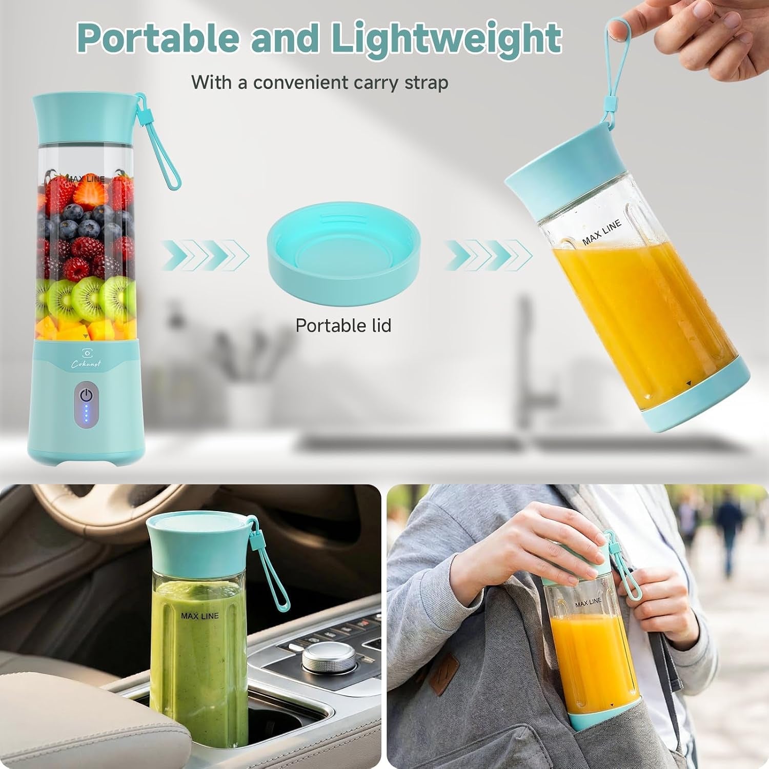 portable-blender-18oz-small-smoothie-blender-with-extra-lid-green-usb-c-rechargeable-6-blades-personal-blender-for-shakes-protein-on-the-go-cups-small-blender-for-travel-home-gym-office