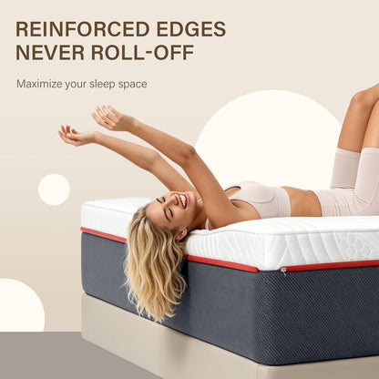 12" Queen Size Mattress in a Box with Memory Foam & Zoned Pocket Coils2
