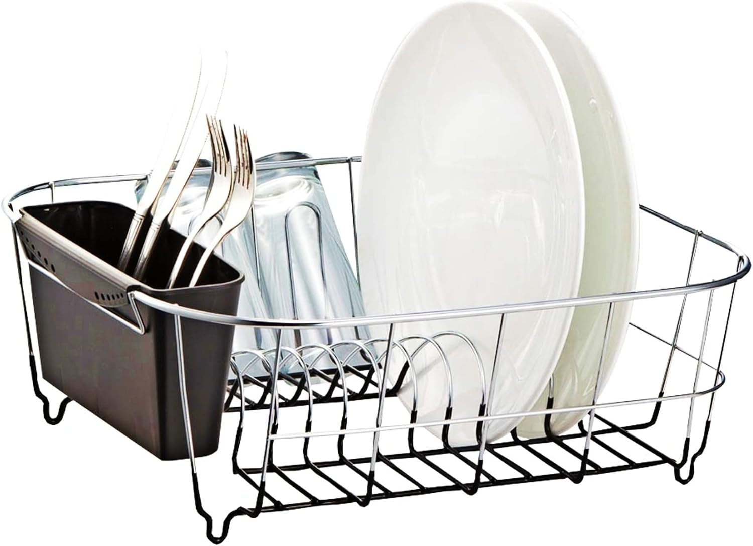 deluxe-chrome-plated-steel-small-dish-drainers-black