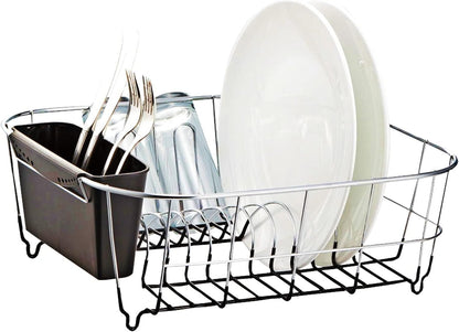 Deluxe Chrome-Plated Steel Small Dish Drainers (Black)1