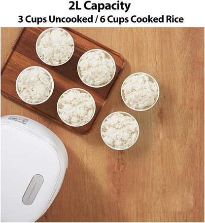 Ceramic Rice Cooker FD20S-W, 4 Cups Uncooked Rice Cookers with Pure Ceramic Inner Pot, 24H Dealy Start, 2L, White3