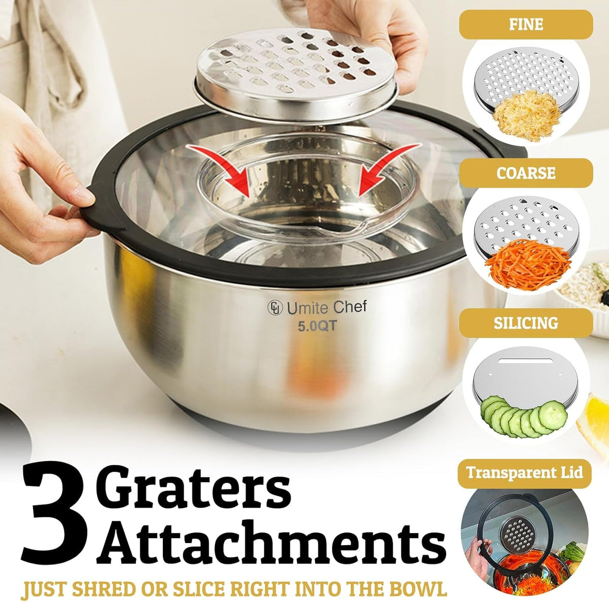 mixing-bowls-with-lids-set-non-slip-airtight-warp-proof-tpr-as-lids-thicker-stainless-steel-bowls-measurement-lines-3-graters-prep-meal-bowl-black-nesting-bowl-for-kitchen-5-3-2-1-5-0-63qt