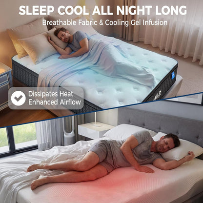 Queen Mattress, 12 Inch Queen Hybrid Mattress in a Box, Medium Firm with Upgraded Pocket Springs for Superior Motion Isolation, Strong Edge Support & Breathable Comfort4