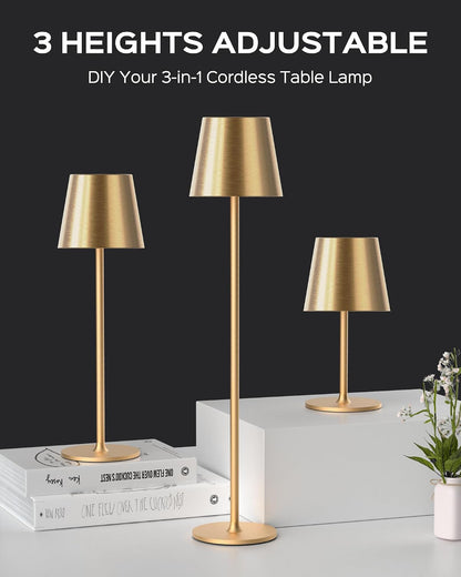 Cordless Lamps, 3 Height, 3 Colors Smooth Dimming, 5000 Capacity3