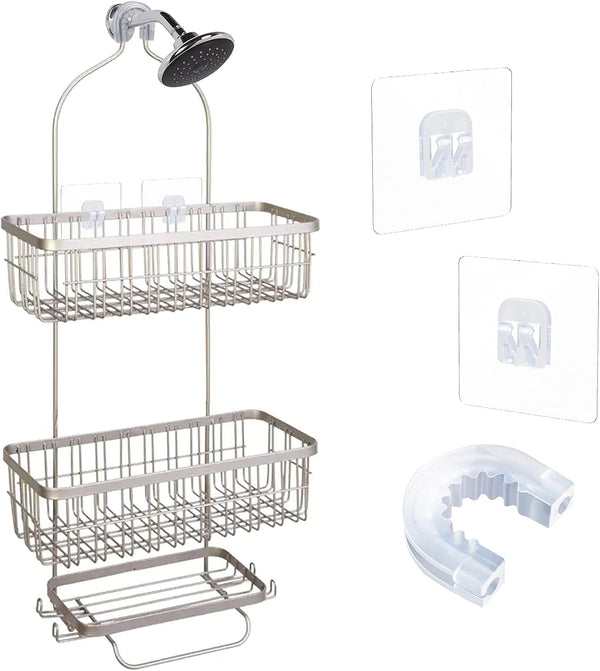 Bathroom Shower Caddy Connector with 2Pcs Adhesive Sticker4