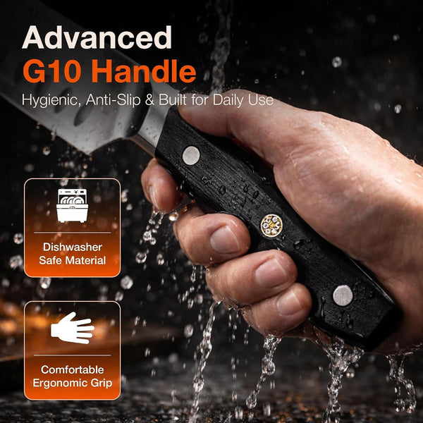 Santoku Knife - 7-Inch Japanese-Style All Purpose Knife for Home Cooks & Professional Chefs - German High Carbon Stainless Steel Blade, Full Tang, G10 Handle, Ultra-Sharp Edge4
