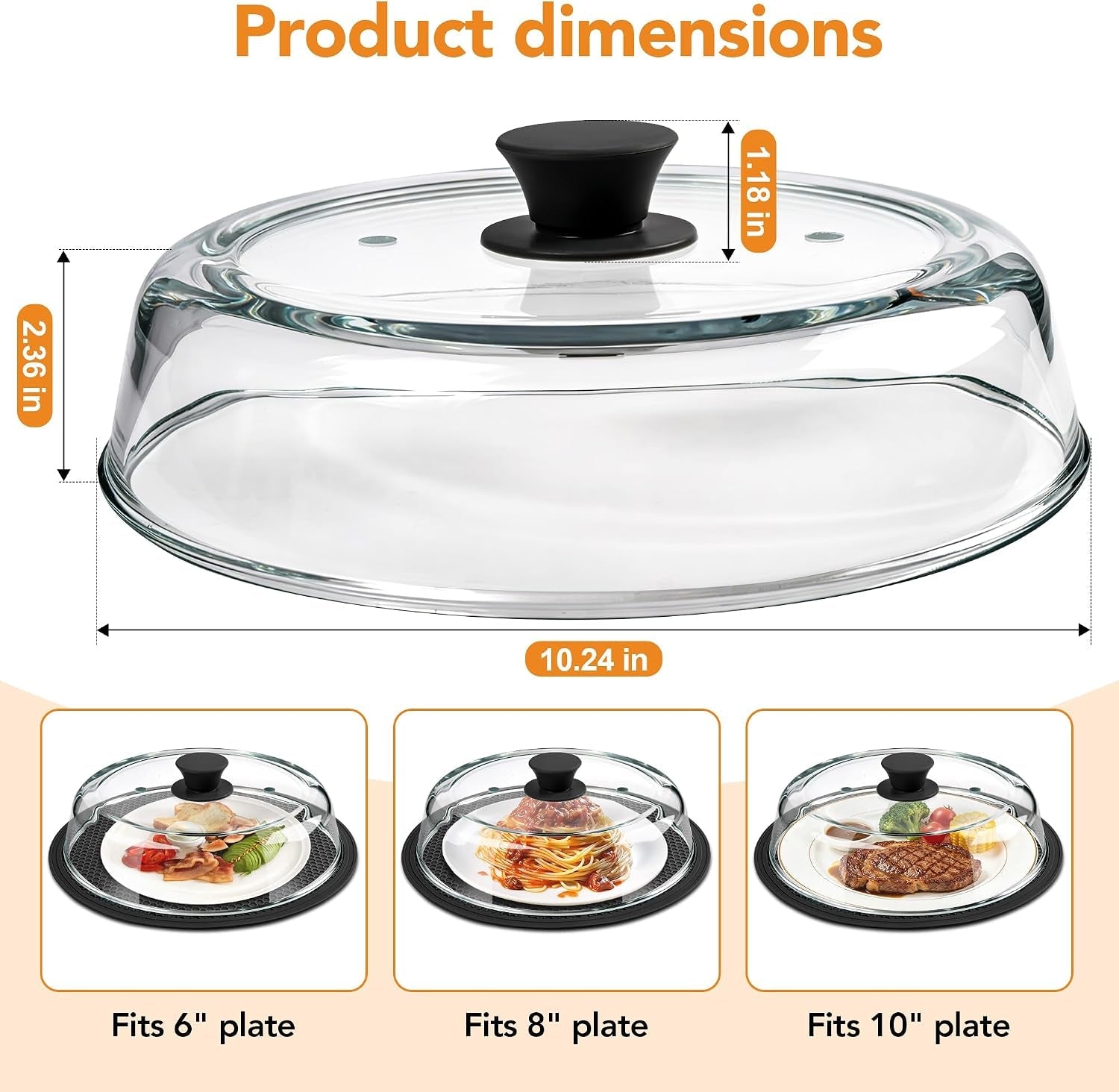 10inch-glass-microwave-splatter-cover-for-food-with-silicone-mat-heat-resistant-plate-splatter-guard-lid-with-vent-holes-easy-grip-handle-bpa-free-dishwasher-safe