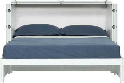 Emurphybed Paradiseo Murphy Cabinet Chest Bed with Charging Station 8 Inch, Queen (White)6