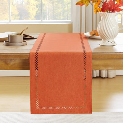 Orange Burlap Table Runner, Fall Table Runners 72 Inches Long5