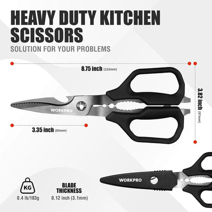 Kitchen Scissors, All Purpose Kitchen Shears Titanium Coated2