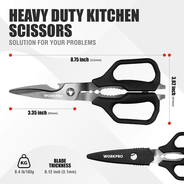 Kitchen Scissors, All Purpose Kitchen Shears Titanium Coated2