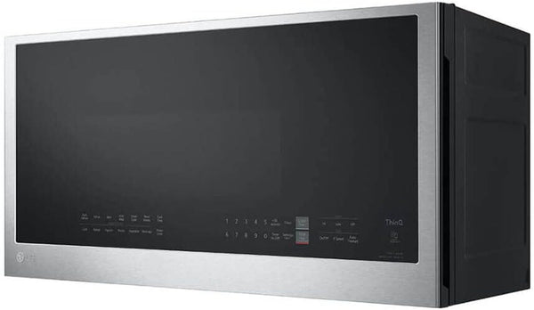 LG Smart 30 In. W 2 Cu. Ft. over the Range Microwave with Easyclean 1,050-Watt in Printproof Stainless Steel MVEL2033F3