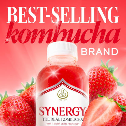 the Real Kombucha - Strawberry Serenity - 16 Fl Oz Bottle - Raw Probiotic Drink for Gut Health and Immune Support5