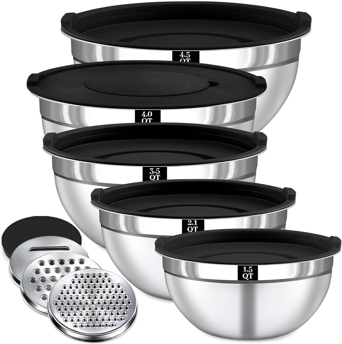8pcs-mixing-bowls-with-lids-set-5-nesting-mixing-bowls-3-grater-attachments-lids-stainless-steel-mixing-bowls-for-mixing-serving-size-1-5-2-1-3-5-4-4-5-qt-black