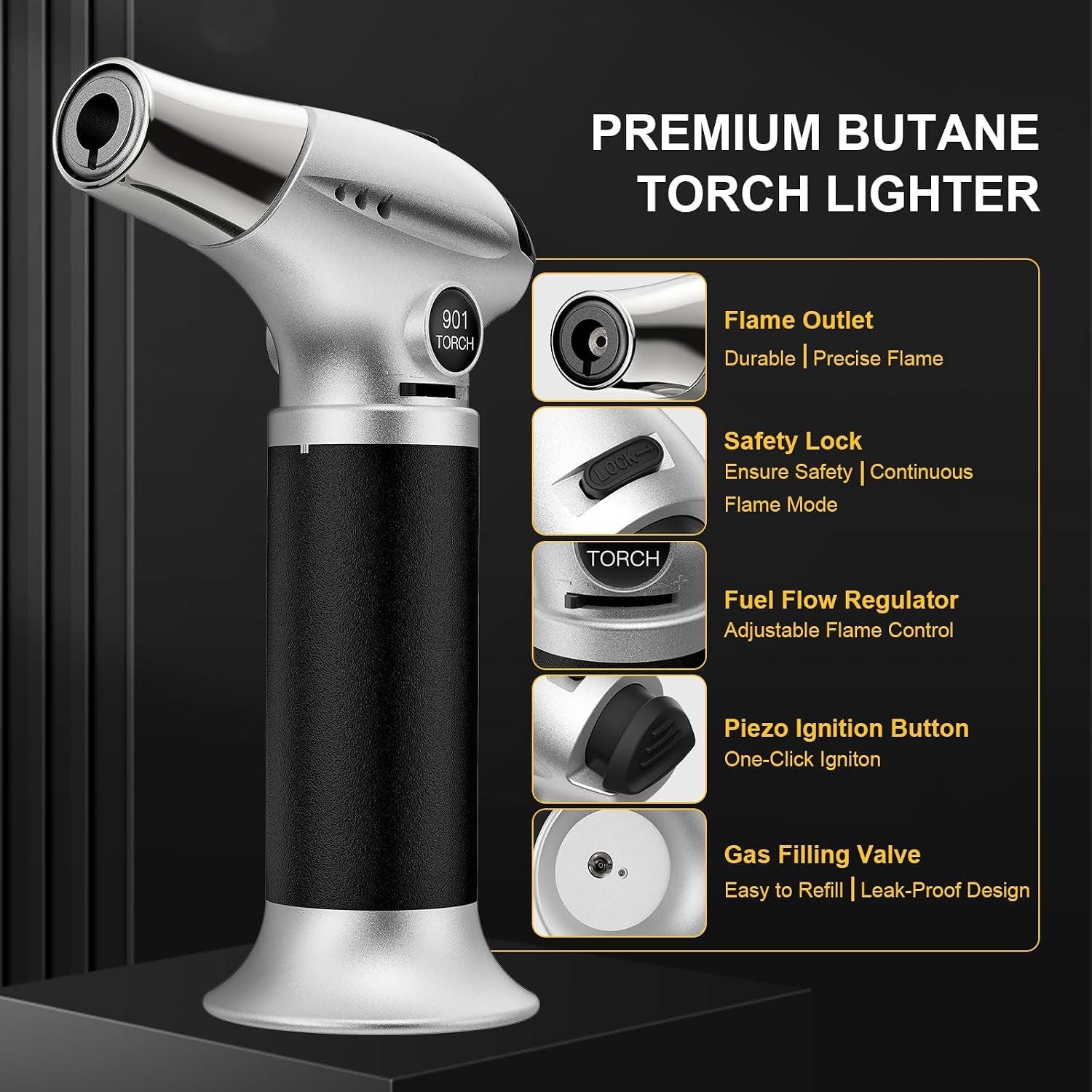 kitchen-butane-torch-with-safety-lock-for-baking-crafts-steak-2500-f-adjustable-continuous-flame-one-button-piezo-ignition-ergonomic-comfort-grip-3-refill-adaptersbutane-not-included