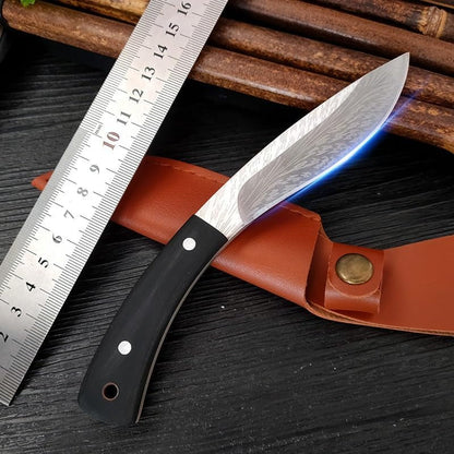 Meat Cleaver,Cleaver Knife 4 Inch Outdoor Portable Knife Sharp Bone Cutting Knife Straight Camping Hunting Fishing Butcher Boning Knives Meat Cleaver Knife with Cover, LAMAJIGA58443