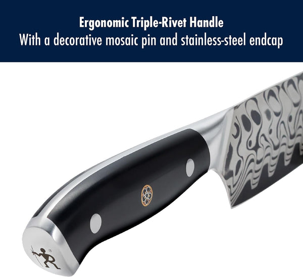 HENCKELS Compass Damascus 3-Pc Starter Damascus Knife Set | Kitchen Knife Set, Chef, Utility & Paring Knife, Informed by 100+ Years of Mastery, Dishwasher Safe, Ergonomic Handles7