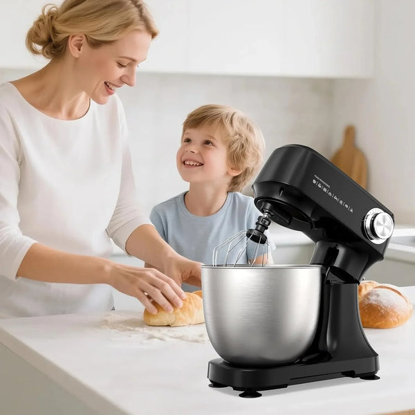 Stand Mixer 4.8 Qt Electric Food Mixer 12 Speeds Portable Lightweight Kitchen Mixer for Daily Use with Egg Whisk, Dough Hook, Flat Beater2