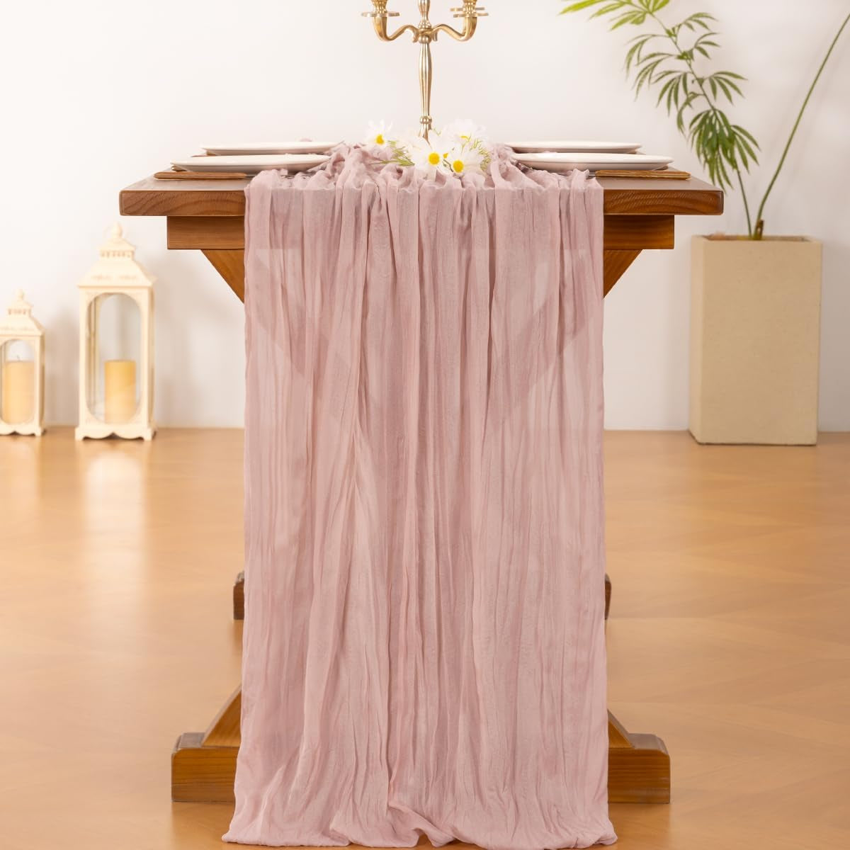 pink-cheesecloth-table-runner-fall-boho-wedding-birthday-party-home-decor-dusty-pink-rustic-gauze-10ft-120in-cheese-cloth-sheer-farmhouse-dining-runner-for-baby-shower-bridal-holiday-decorations