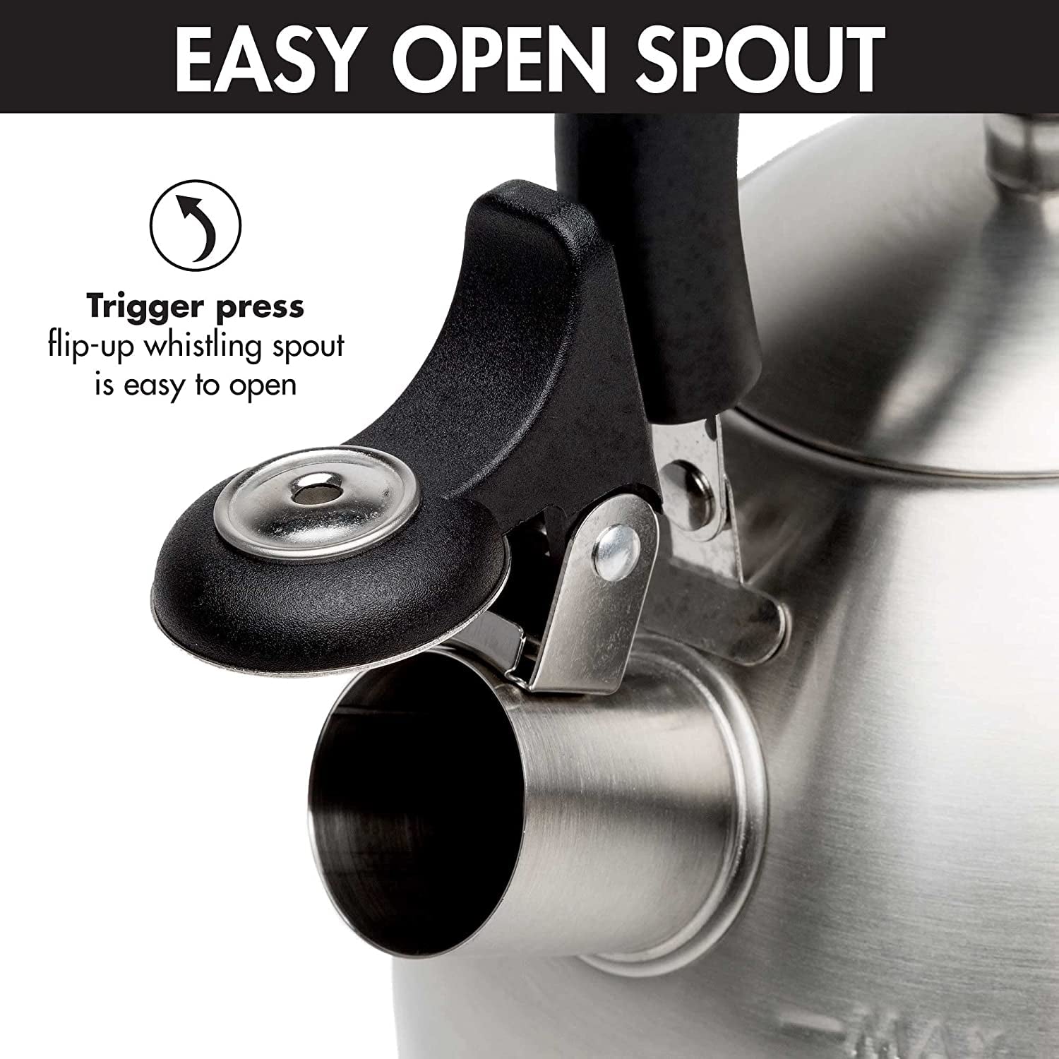 stewart-whistling-tea-kettle-for-stovetop-stainless-steel-stove-top-kettle-with-fast-boil-whistling-spout-and-cool-touch-folding-handle-1-5-quart-brushed-silver-with-black-handle