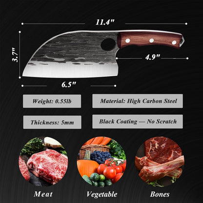 Serbian Chef Knife Cleaver - Japanese Butcher Knife5