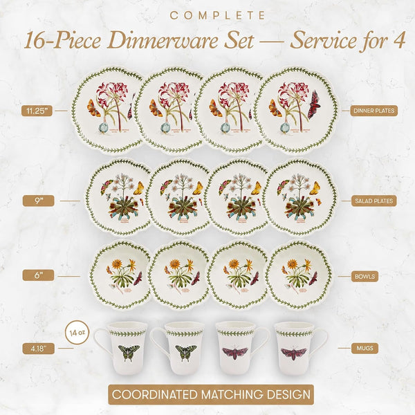 Botanic Garden Dinnerware Set - Lotus, Set of 162