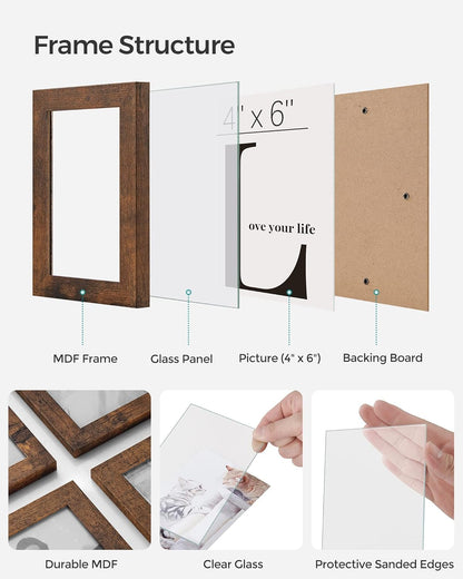 12-Pack 4 X 6 Collage Picture Frames with Glass Front5