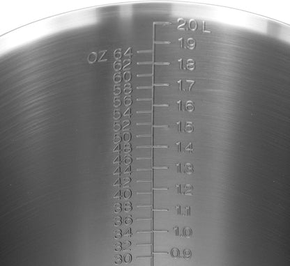 304 Stainless Steel Measuring Cup 64 OZ with OZ/ML Graduations, 8 Cup Kitchen Mixing Pitcher, Precision Engraved Markings, Container for Baking and Frothing, 2 Liter5
