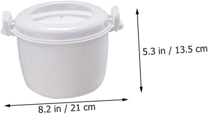 2Pcs Microwave Rice Cooker Portable Food Container for Steaming Rice Home Use Rice Cooker for Microwave Cooking Simple and Convenient Rice3