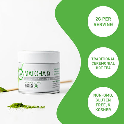 Aiya Authentic Japanese Premium First Harvest Ceremonial Grade Matcha Green Tea Powder - Vegan-Friendly, Zero Sugar, Gluten-Free - 30G Tin4