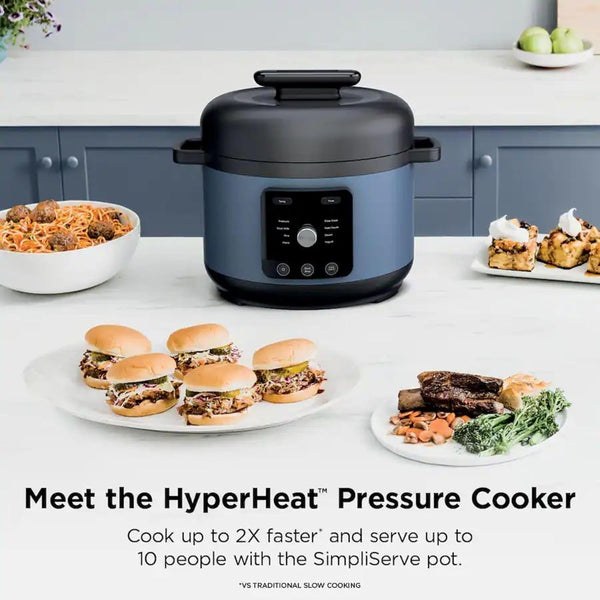 Hyper-Heat Pressure Cooker - 6.5 Quart Multi-Cooker with 9 Programmable Functions, 1200W Power, Simpliserve Pot for Family Meals, Electric Pressure Cooker for Fast and Healthy Cooking (Blue)4